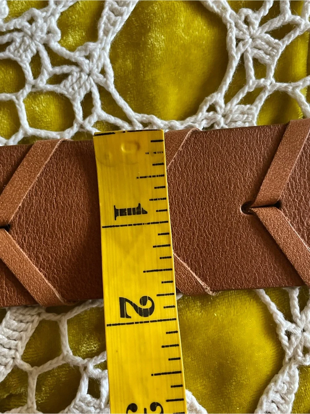 Vintage brown leather belt